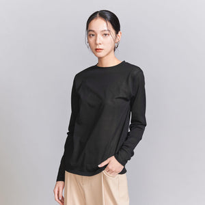 コットンナイロン天竺 シアー クルーネック Tシャツ