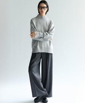 ナチュラルコットンベア レースレイヤード カットソー