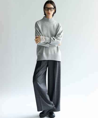 ナチュラルコットンベア レースレイヤード カットソー