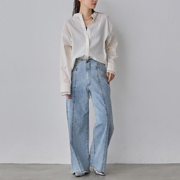 バックコンシャスロングシャツ