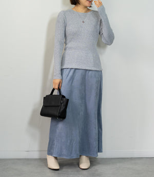 ストレッチスウェードAラインスカート