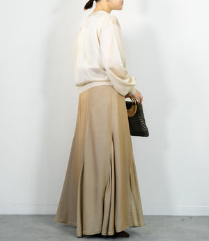 シャンブレーパネルスカート