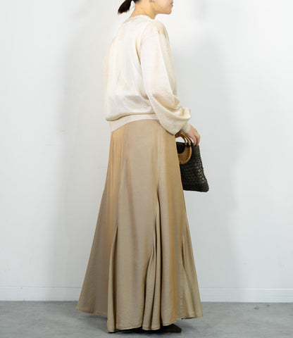 シャンブレーパネルスカート