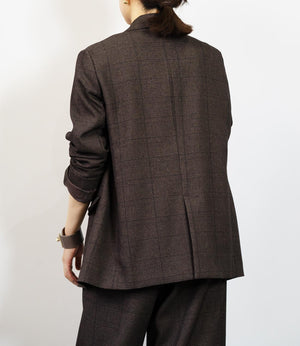 グレンチェックダブルジャケット