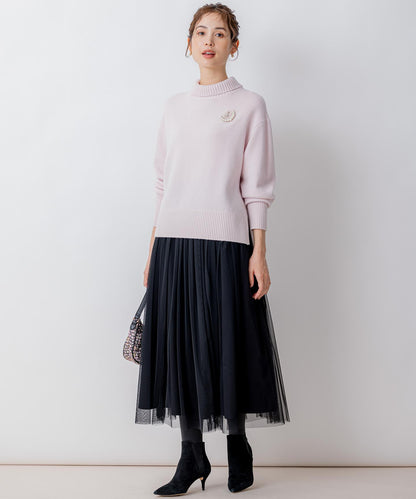 ウールカシミヤミックス ロールネック ニット