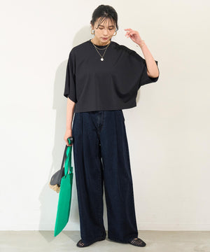 UNFILO DENIM LIGHT タックワイドパンツ