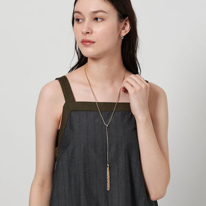 タッセル スネークチェーン スライダーネックレス