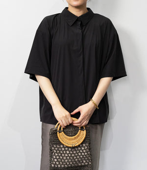 【接触冷感】バックタックオーバーシャツ