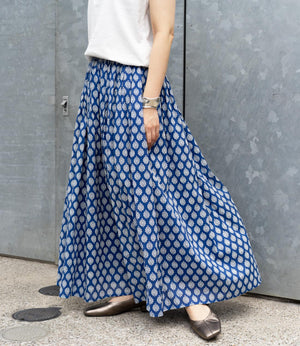 プリントボイルギャザースカート