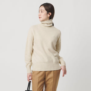 フォックス ウール ラメ タートルネック ニット