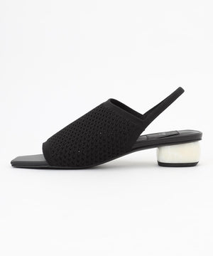 ストーン ヒールサンダル