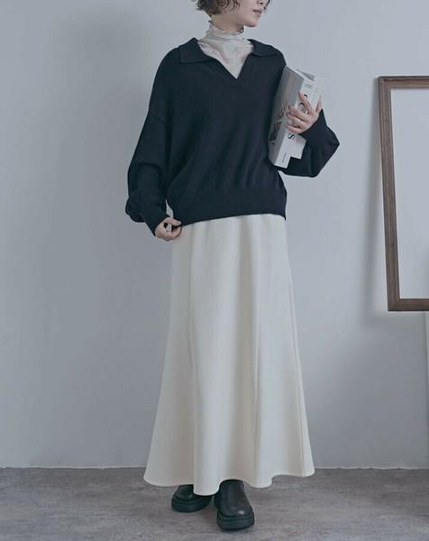 スキッパーニットプルオーバー