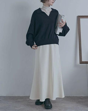 スキッパーニットプルオーバー