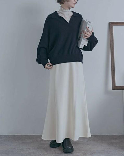 スキッパーニットプルオーバー