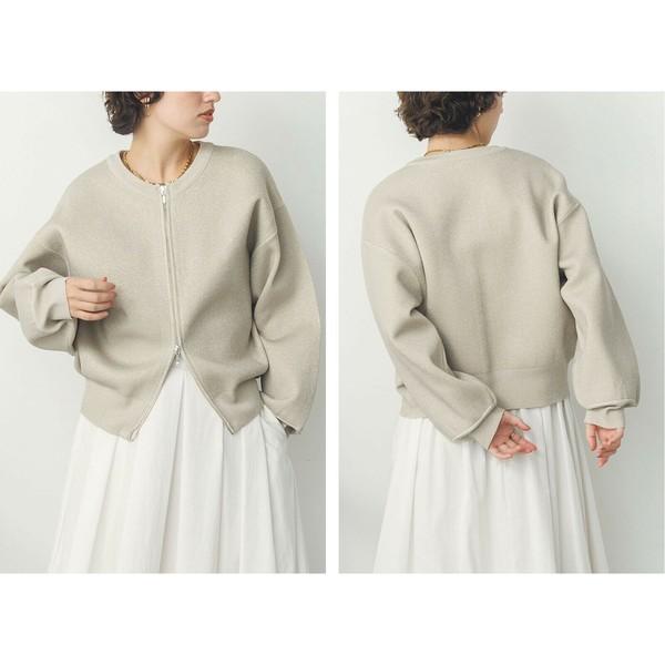 ダブルジップニットブルゾン