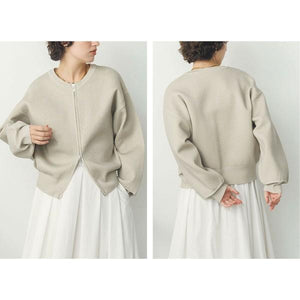 ダブルジップニットブルゾン