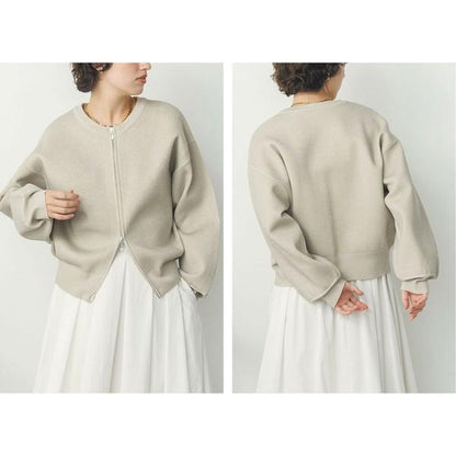 ダブルジップニットブルゾン