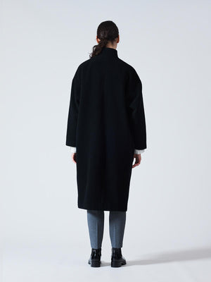 mizuiro ind ウールブレンドスタンドカラーコート