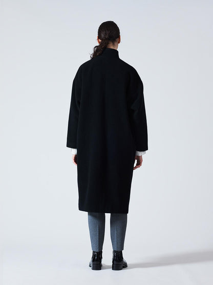 mizuiro ind ウールブレンドスタンドカラーコート