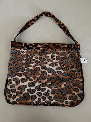 ワンハンドルレオパードトートバッグ
