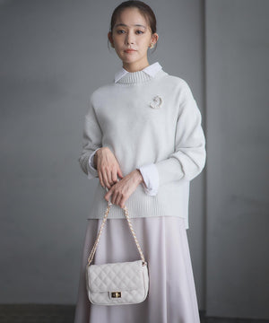 ウールカシミヤミックス ロールネック ニット