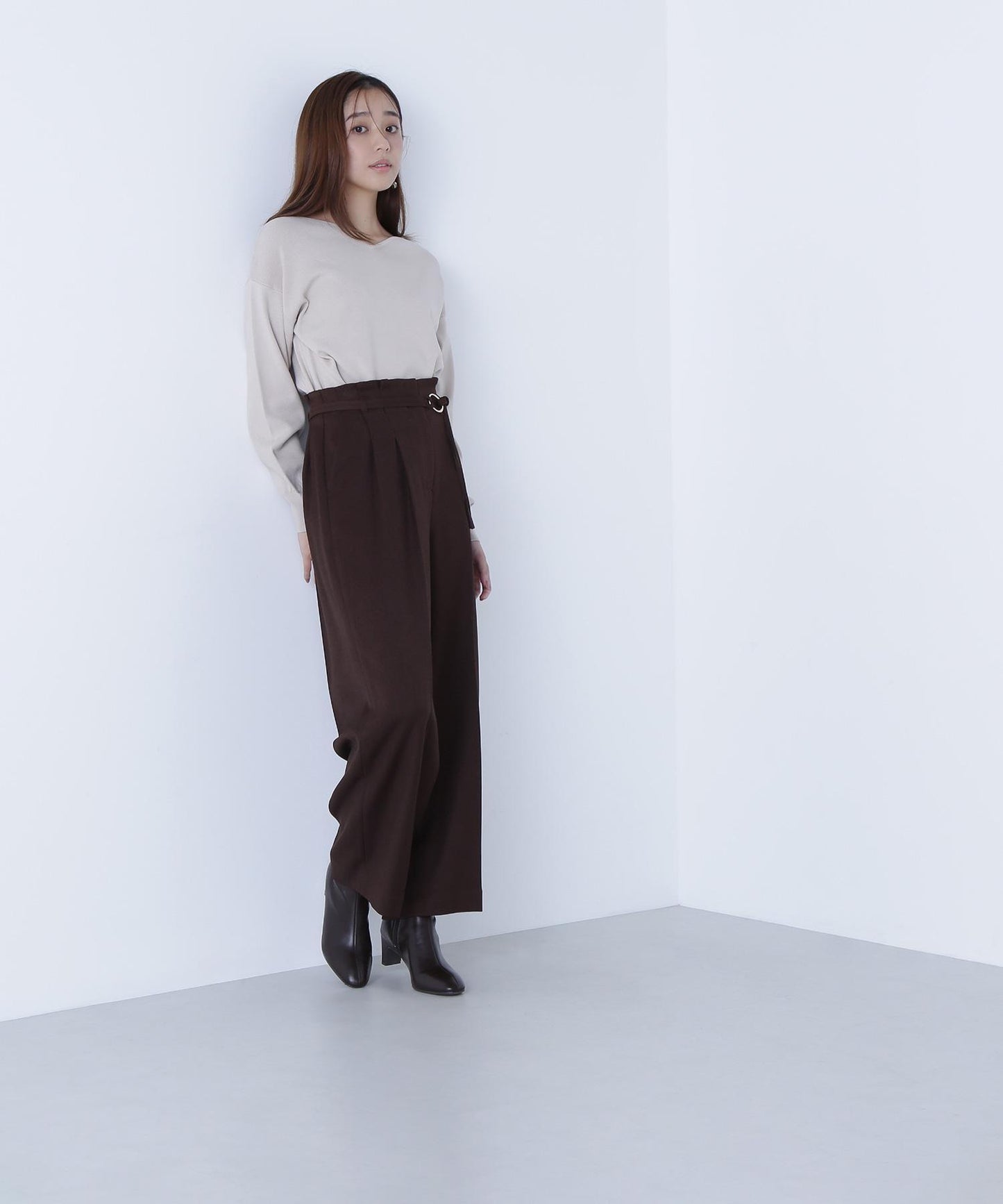 ダブルベルトワイドパンツII