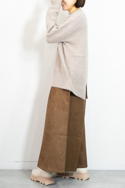 FOX混バックスリットオーバーニット