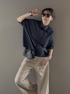 cropped relax shirt refine