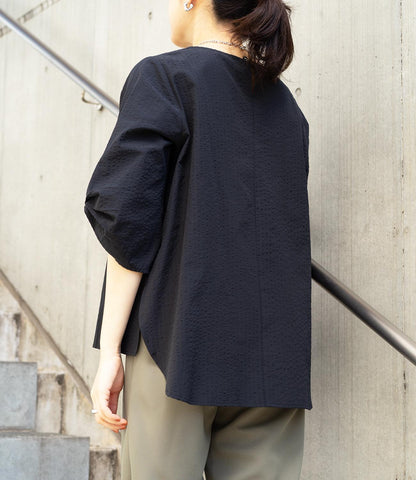 サッカーストライプブラウス