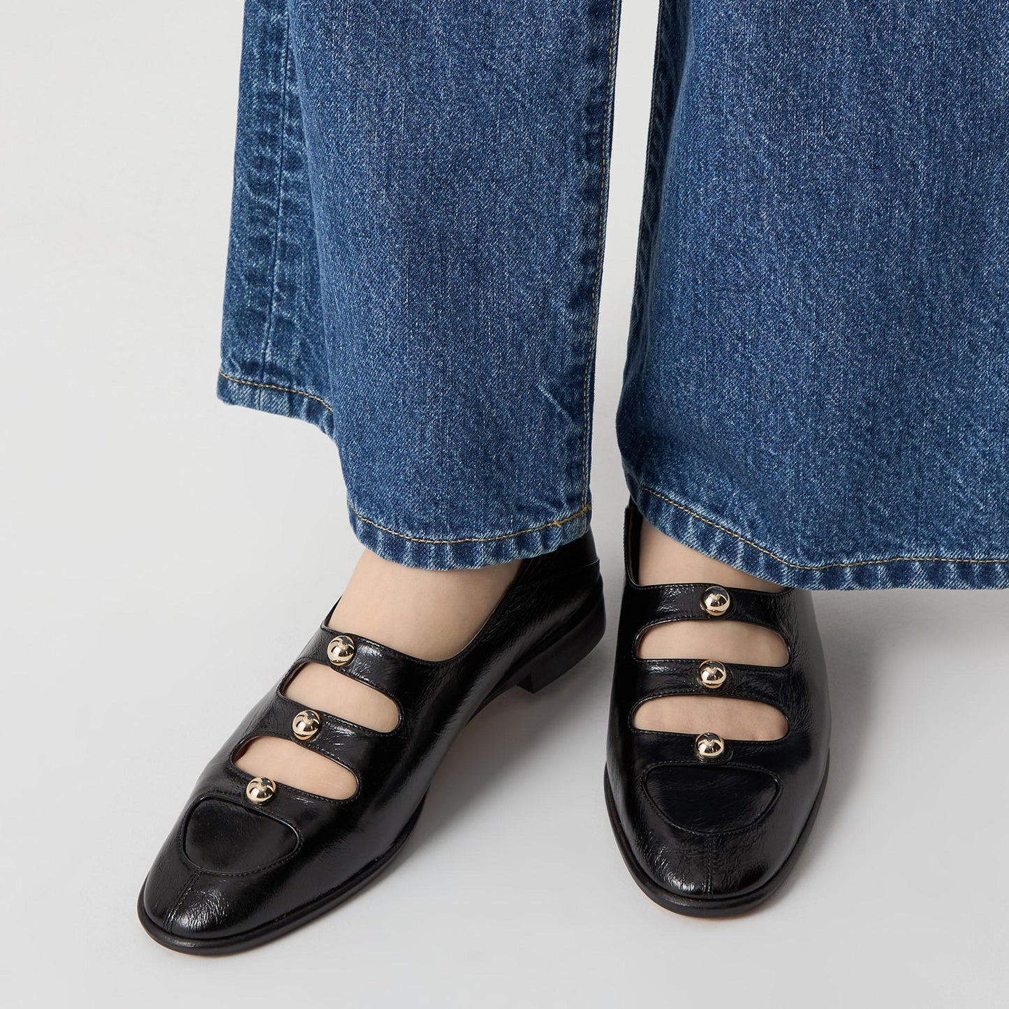 スタッズトリプルベルトモカフラット20↓↑