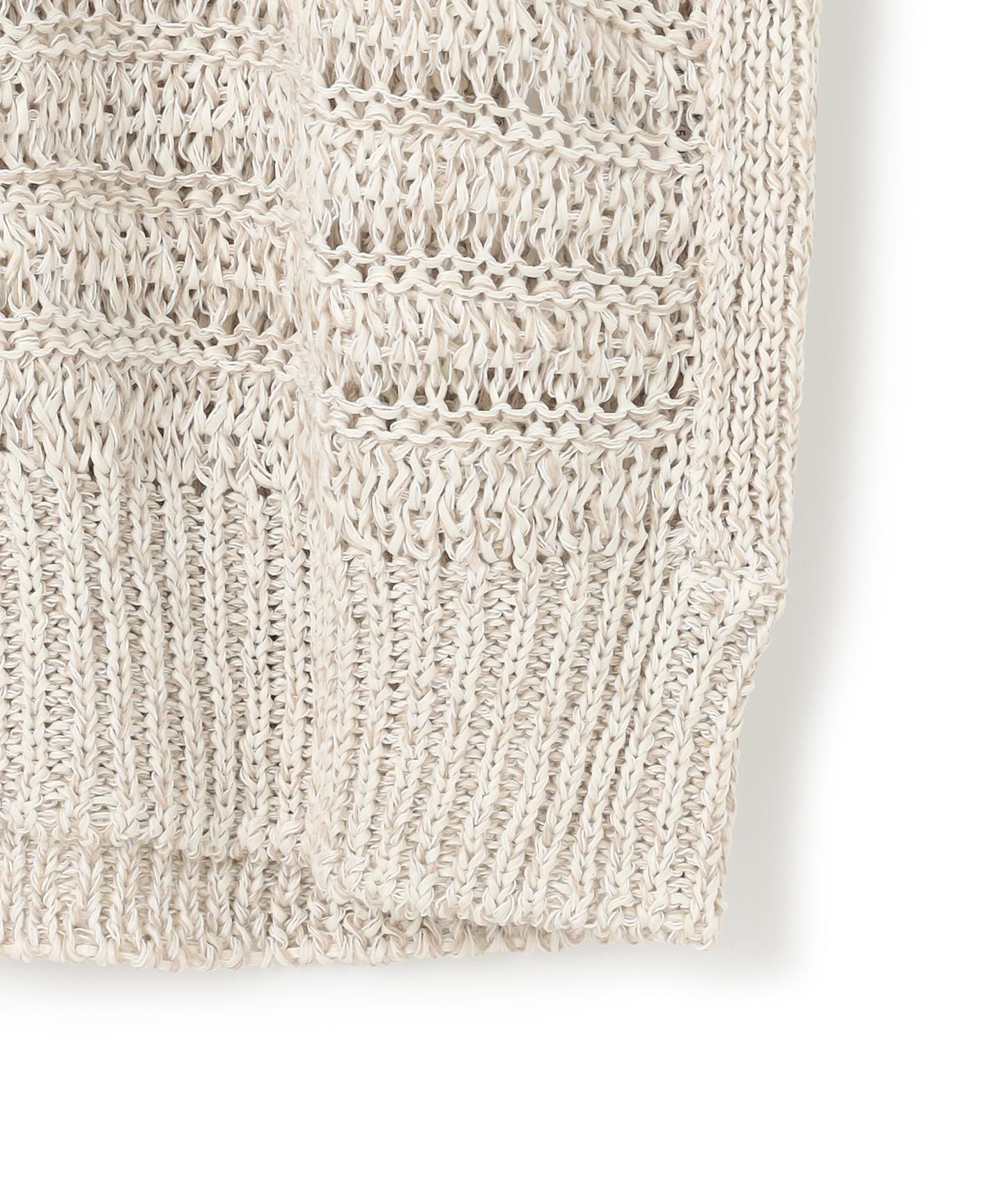 テープミックススカシ ドルマン ニットベスト