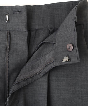 ＜ウォッシャブル＞ベルト付きタックワイドパンツ　26SS