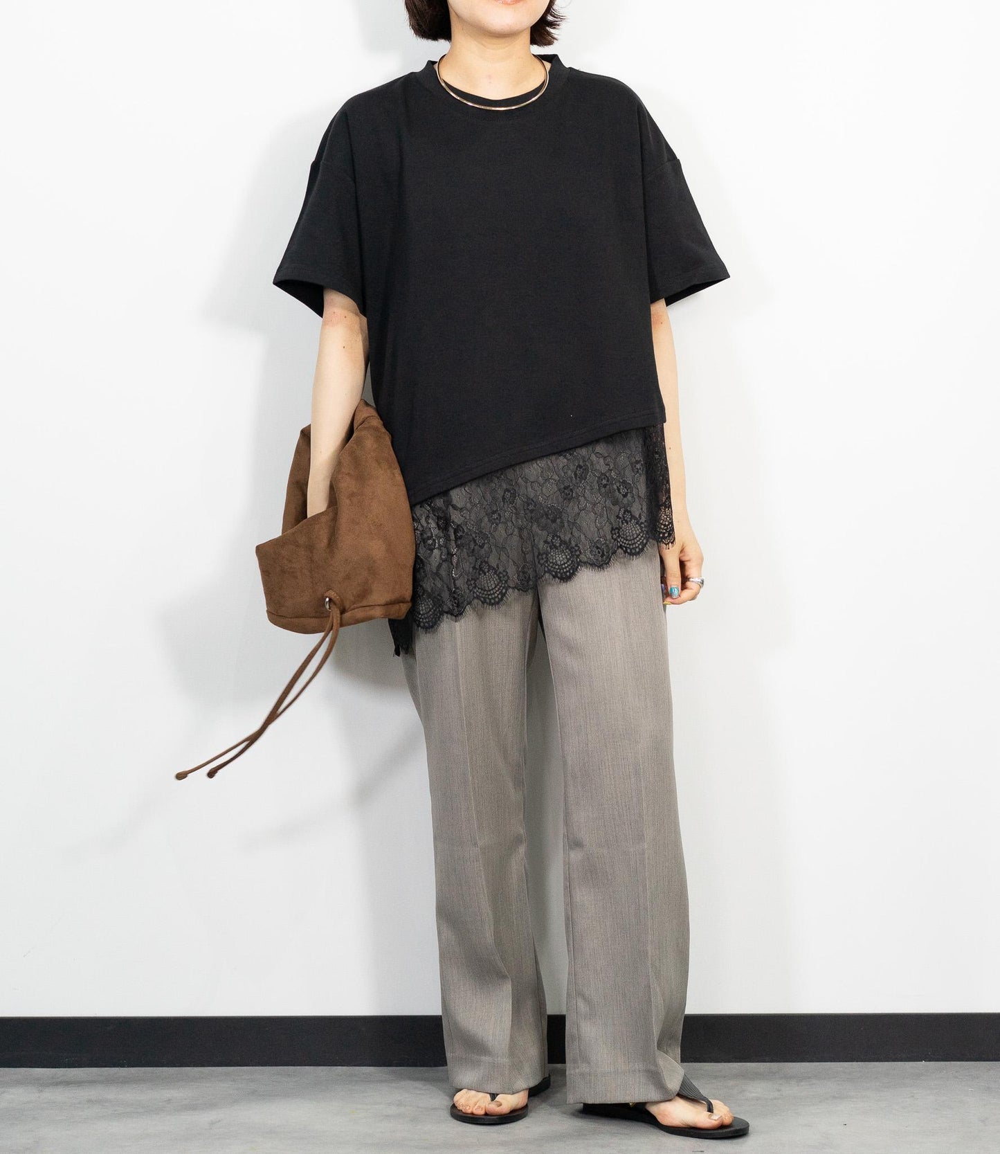 レースドッキングTシャツ