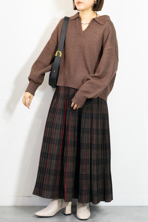 スキッパーニットプルオーバー