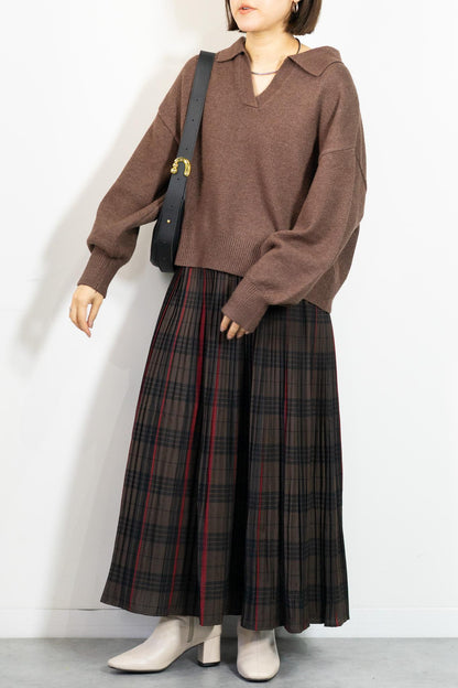 スキッパーニットプルオーバー