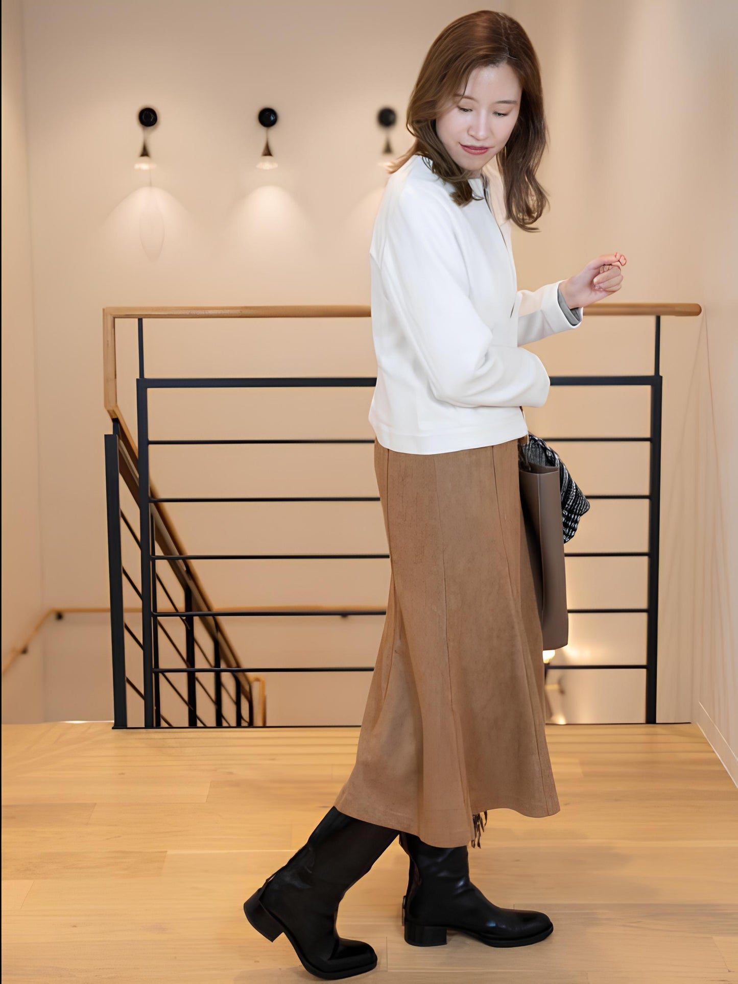 スエードスカート