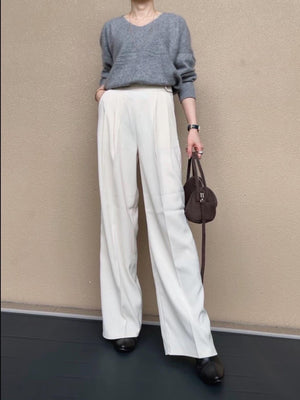 タックワイドパンツ