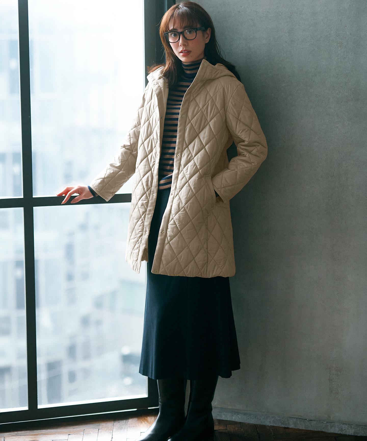 ウーステッドウール リブタートルネック ニット