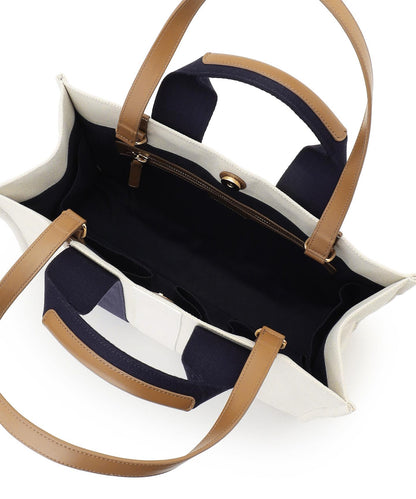 ストライプキャンバス トートバッグ