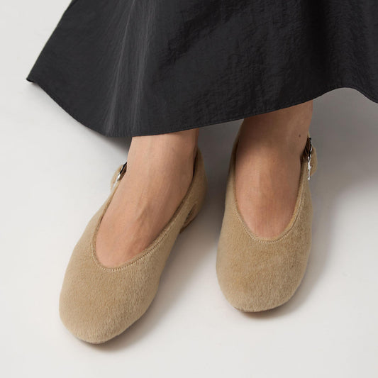 サイド バックル フラットシューズ