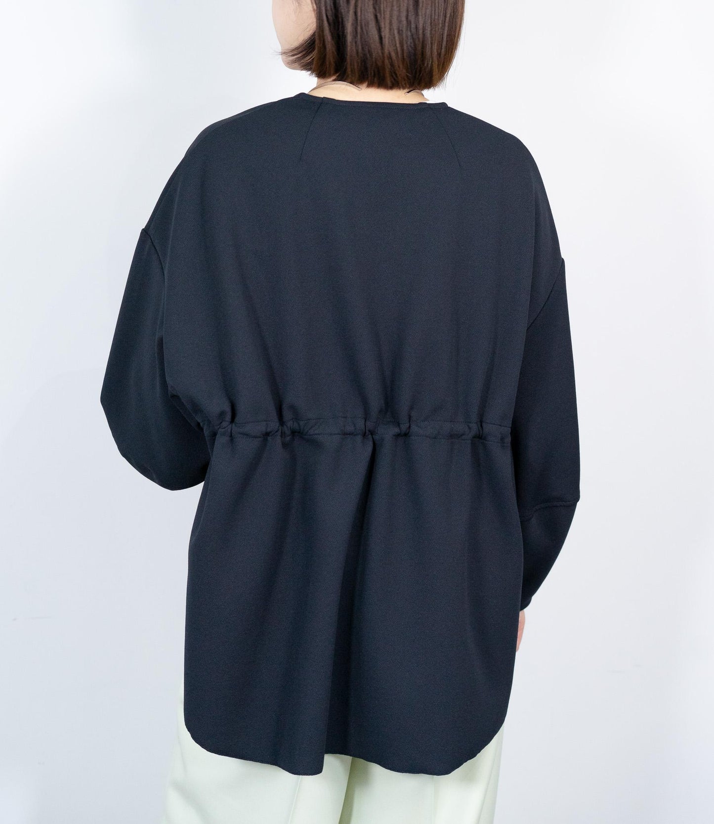 カットジョーゼットウエストマークブルゾン