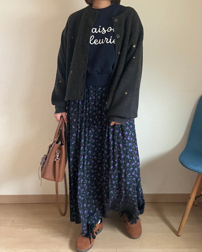 刺繍ロゴスウェットプルオーバー