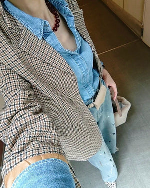ファーバケットバッグ