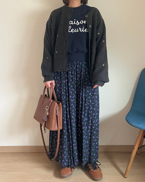 刺繍ロゴスウェットプルオーバー