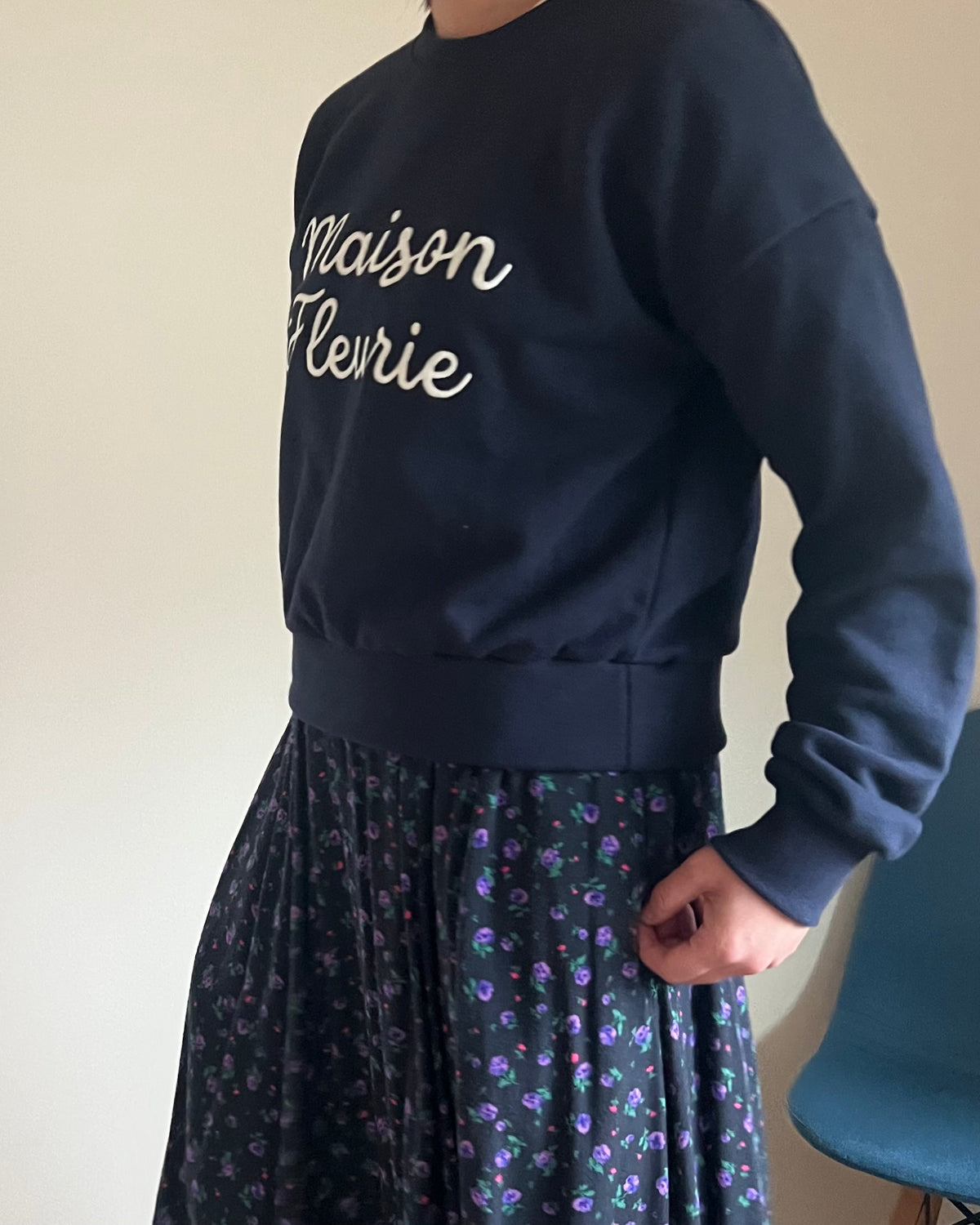 刺繍ロゴスウェットプルオーバー