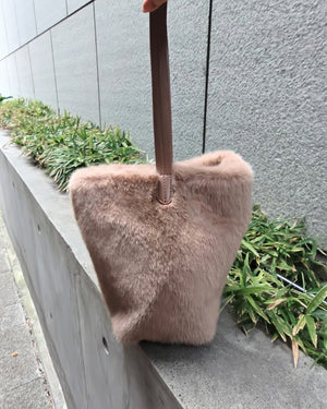 ファーバケットバッグ