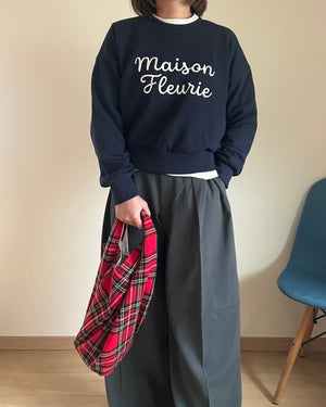 刺繍ロゴスウェットプルオーバー