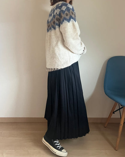 ノルディック柄オーバーサイズニット