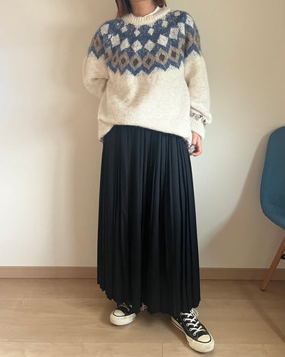 ノルディック柄オーバーサイズニット