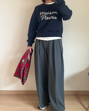 刺繍ロゴスウェットプルオーバー